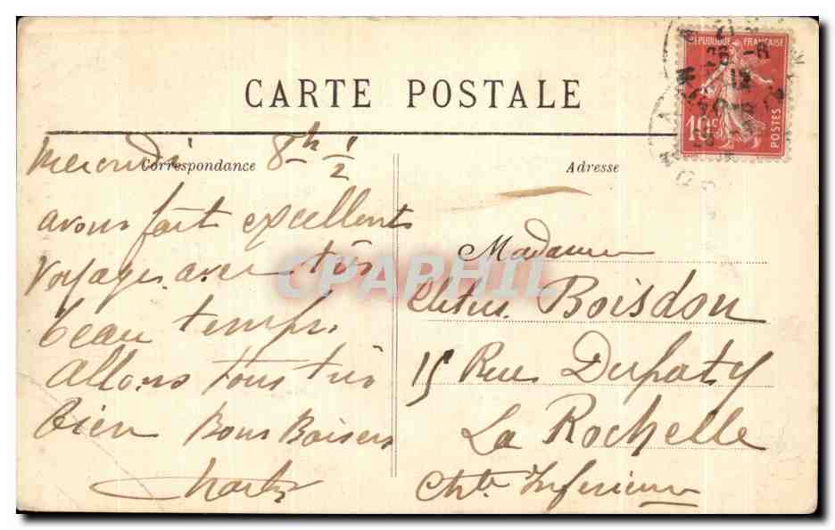 CPA Sainte Anne d Auray La Basilique et Ia Place — Verso