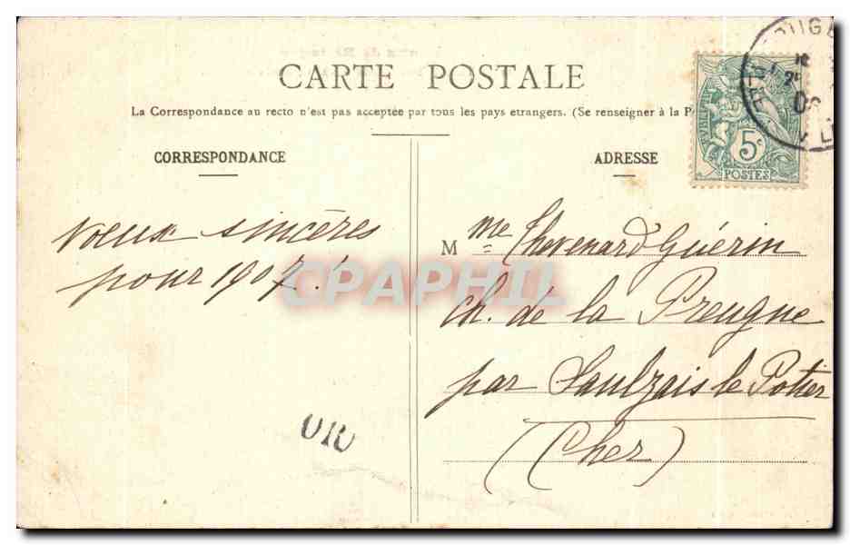 CPA Chateaux de Bretagne Trecesson (Campeneac Morbihan) — Rückseite