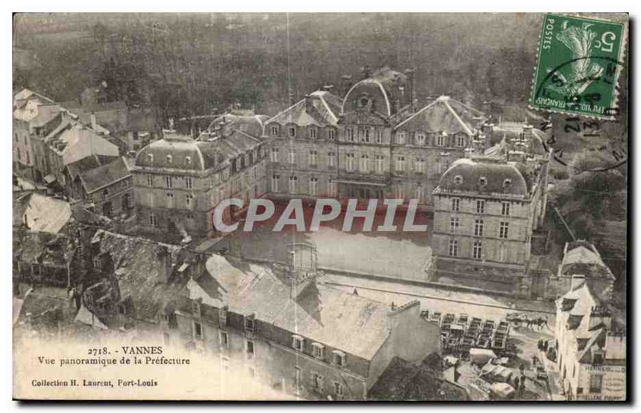 VANNES - Vue panoramique de la Préfecture — Collection H. Laurent, Port-Louis, n° 2718