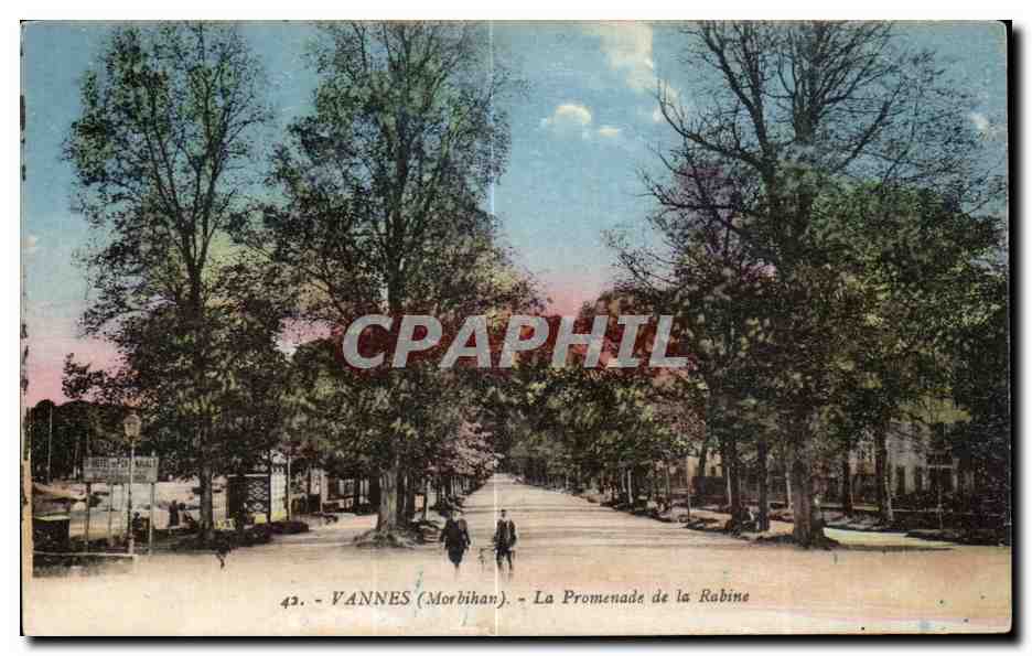 VANNES (Morbihan) — La Promenade de la Rabine — CPAPHIL n°43