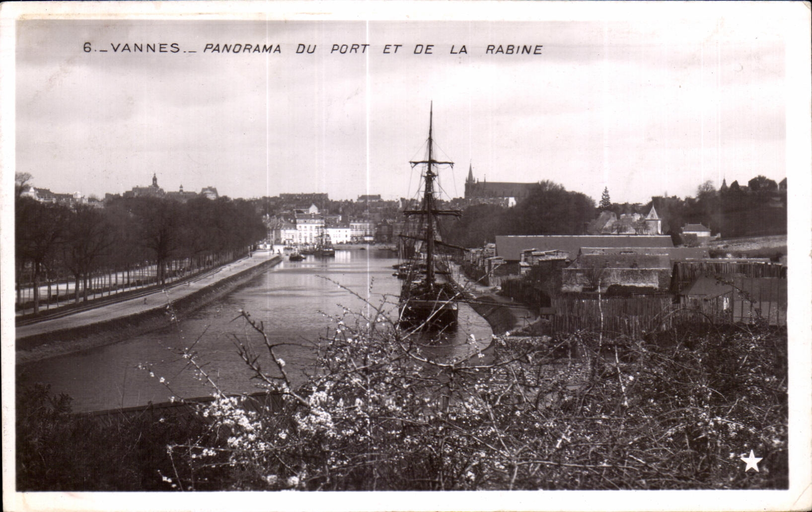 CPA Vannes Panorama Du Port Et De La Rabine Bateau Voilier 