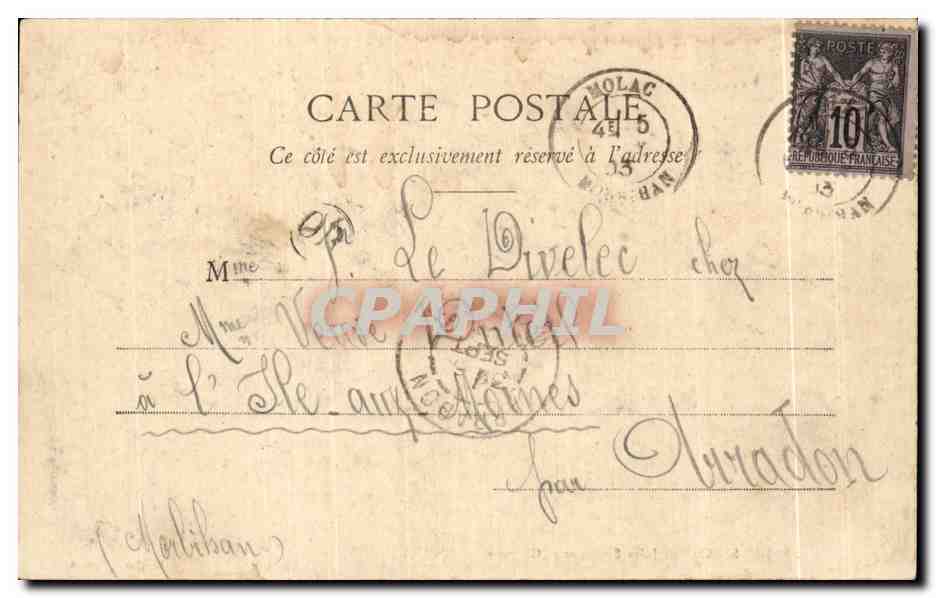 CPA Vannes College Jnles Simon et sa Chapelle — Rückseite