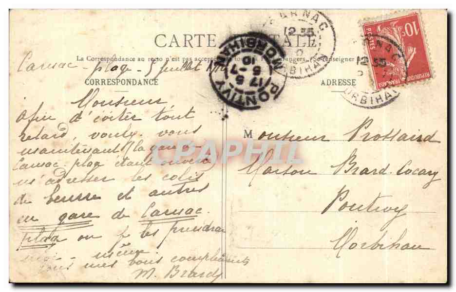 CPA Vannes Maison ayant appartanu a Gilles de Bretagne — Rückseite