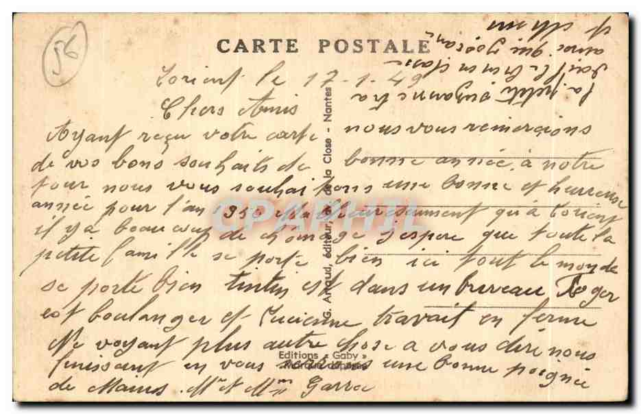 CPA Lorient Le Pont et les Quais Bateaux  — Rückseite