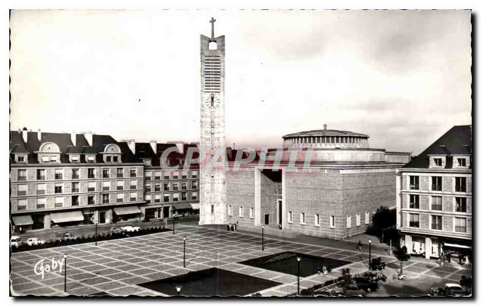 CPSM Lorient Place Alsace Lorrame L Eglise Notre Dame des Victoires