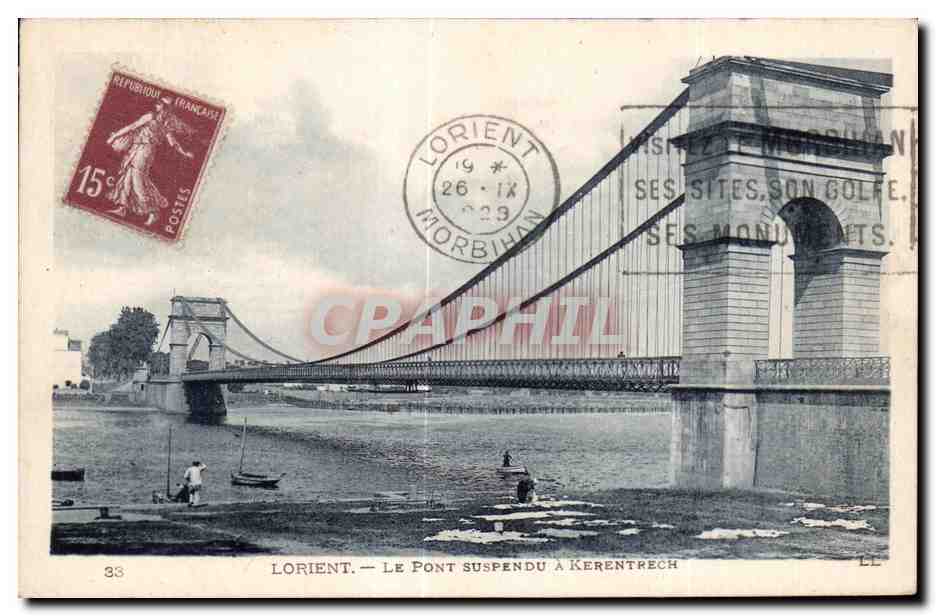 CPA Lorient Le Pont Suspendu A Kerentrech