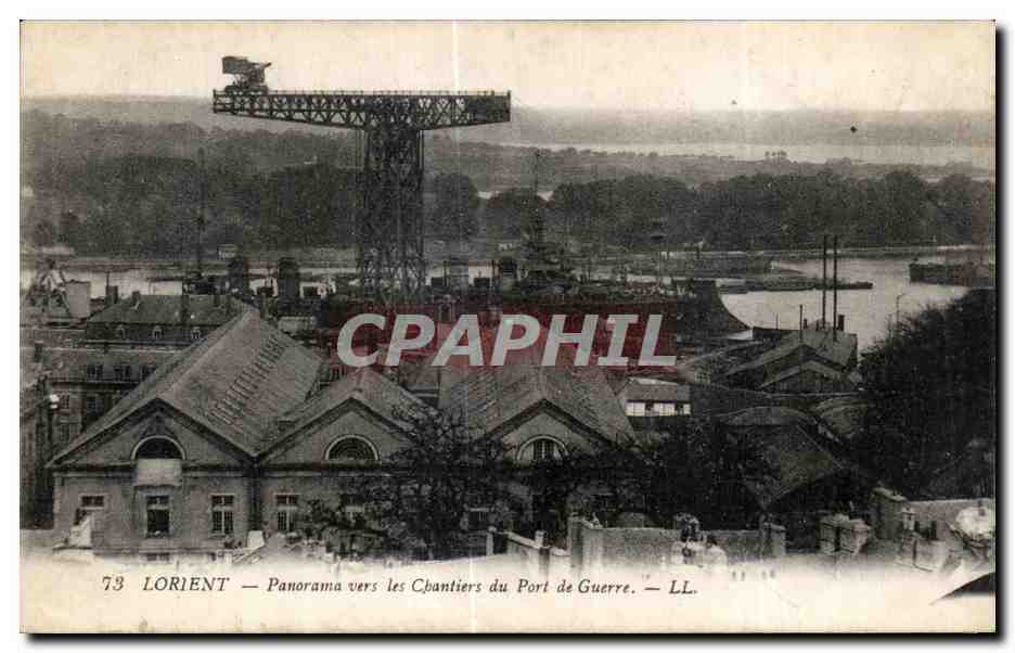Lorient — Panorama vers les Chantiers du Port de Guerre — LL. n°73