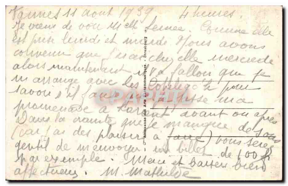 CPA Vannes Maison Gilles de Bretagne — Rückseite