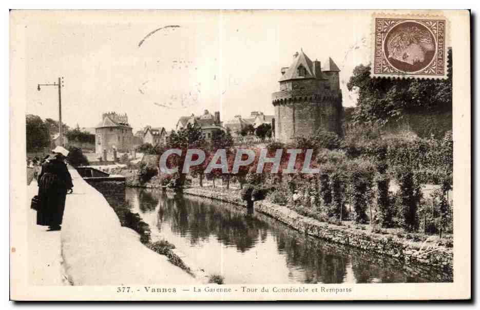CPA Vannes La Garenne Tour du Connetable et Remparts