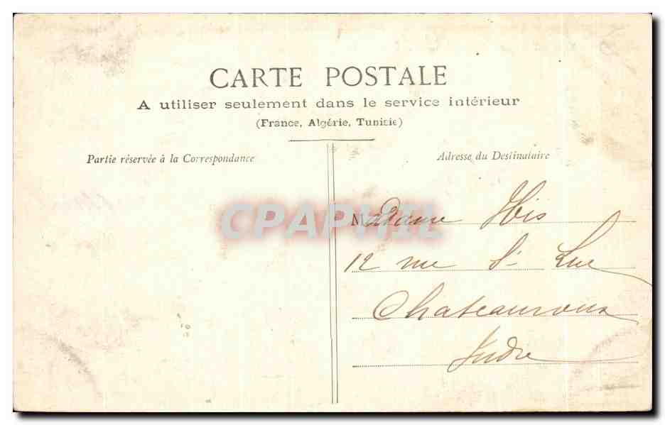 CPA Vannes Le College jules Simon et sa Chapelle — Rückseite