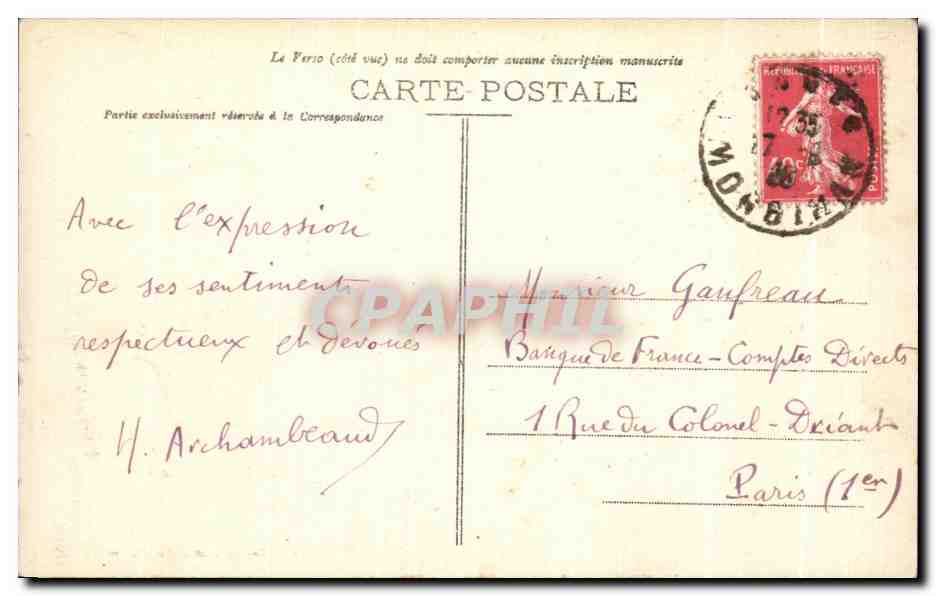 CPA Vannes La Place Brulee Abside de la Cathedrale — Rückseite