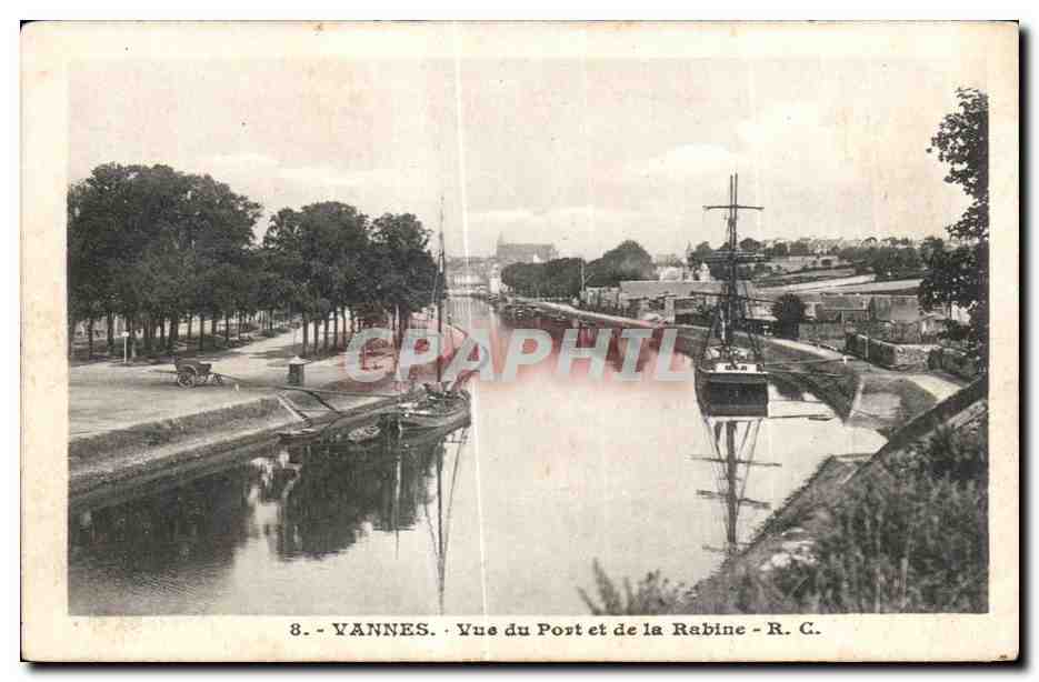 Vannes - Vue du Port et de la Rabine - R. C.