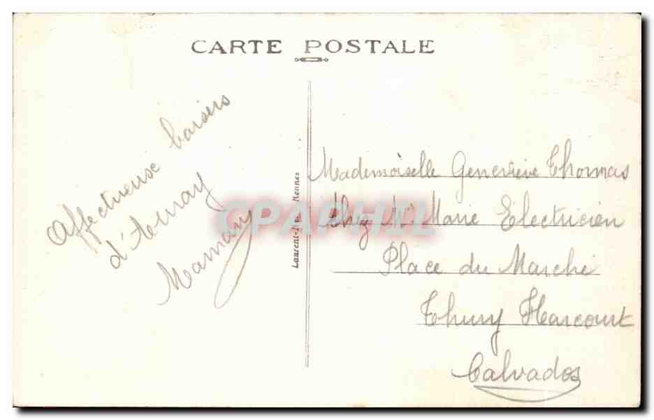 CPA Sainte Anne d Auray La Basilique Folklore Costume — Rückseite