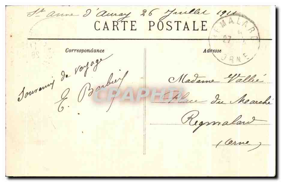 Sainte-Anne-d'Auray — Vue Générale un jour de grand Pèlerinage — La Basilique — Collection Villard, Quimper — Rückseite