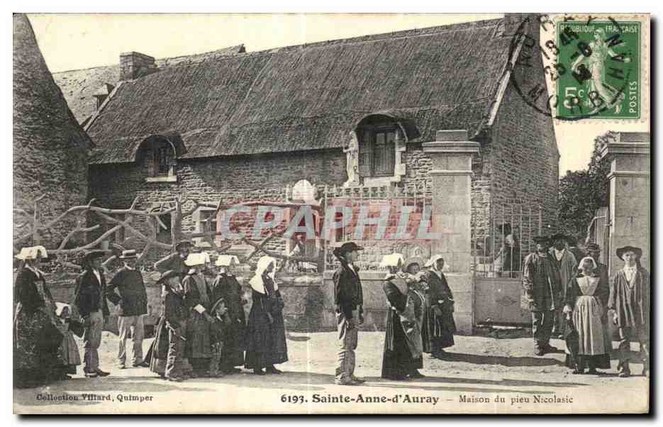 Sainte-Anne-d'Auray — Maison du pieu Nicolaisic — Collection Villard, Quimper, n°6193