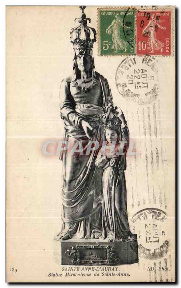 CPA Sainte Anne D Auray Statue miraculeuse de Sainte Anne
