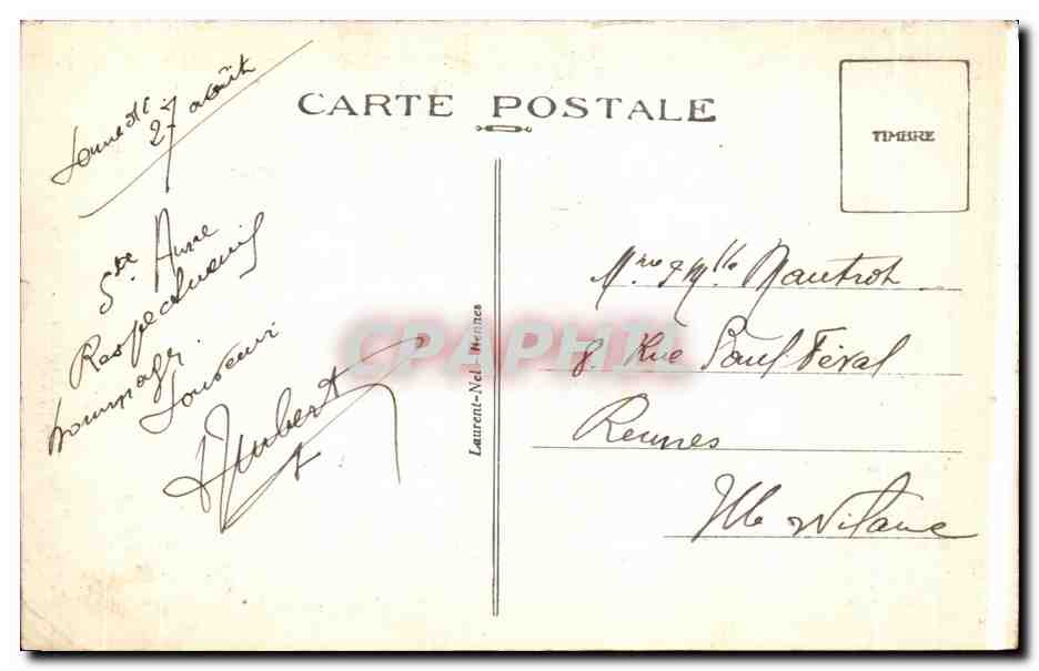 CPA Sainte Anne d Auray Pelerins a la Fontaine — Verso