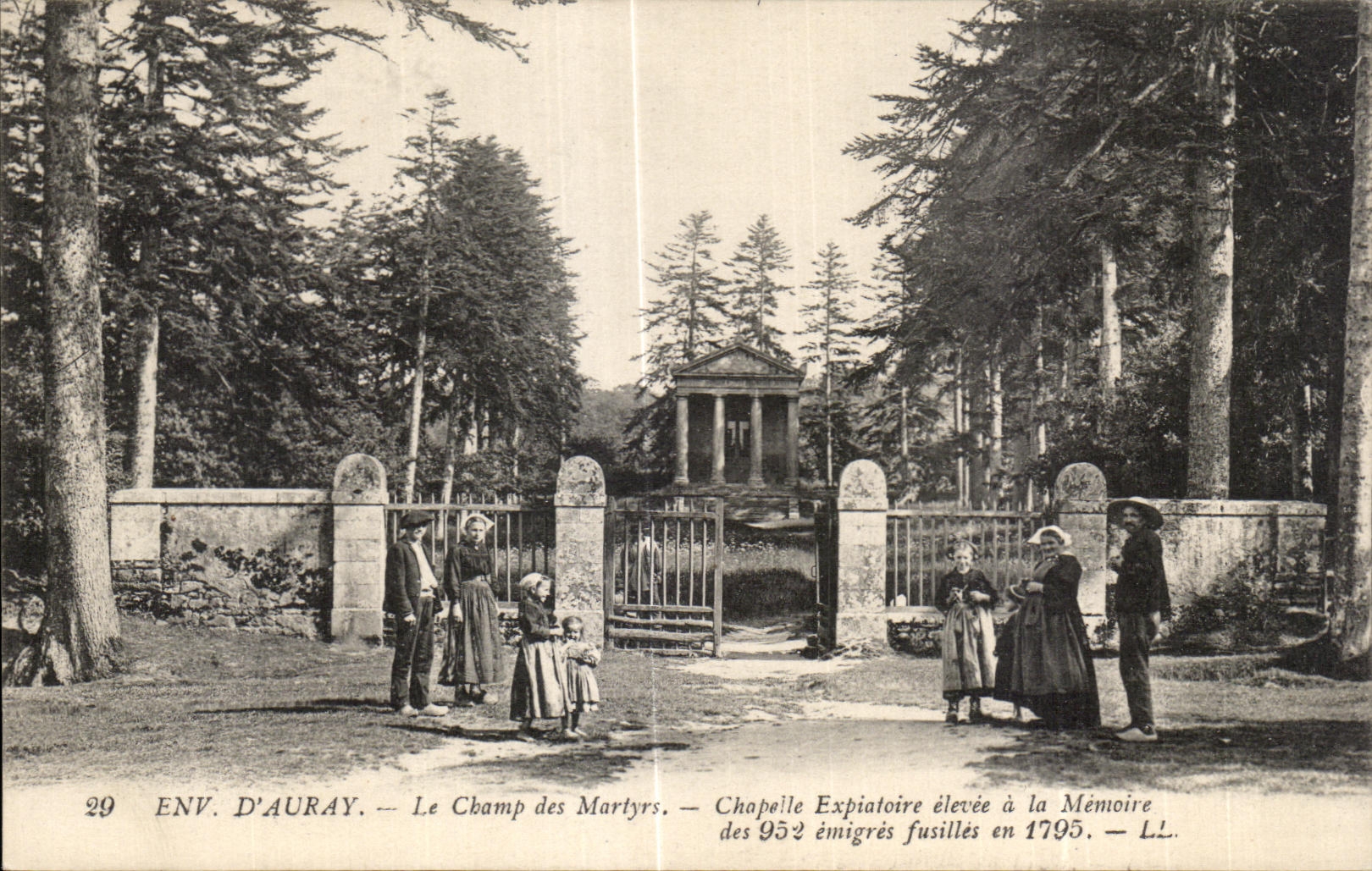 Environs of Auray — The Field of the Martyrs — Expiatory Chapel Raised in Memory of the 952 Emigrants Shot in 1795 — LL.