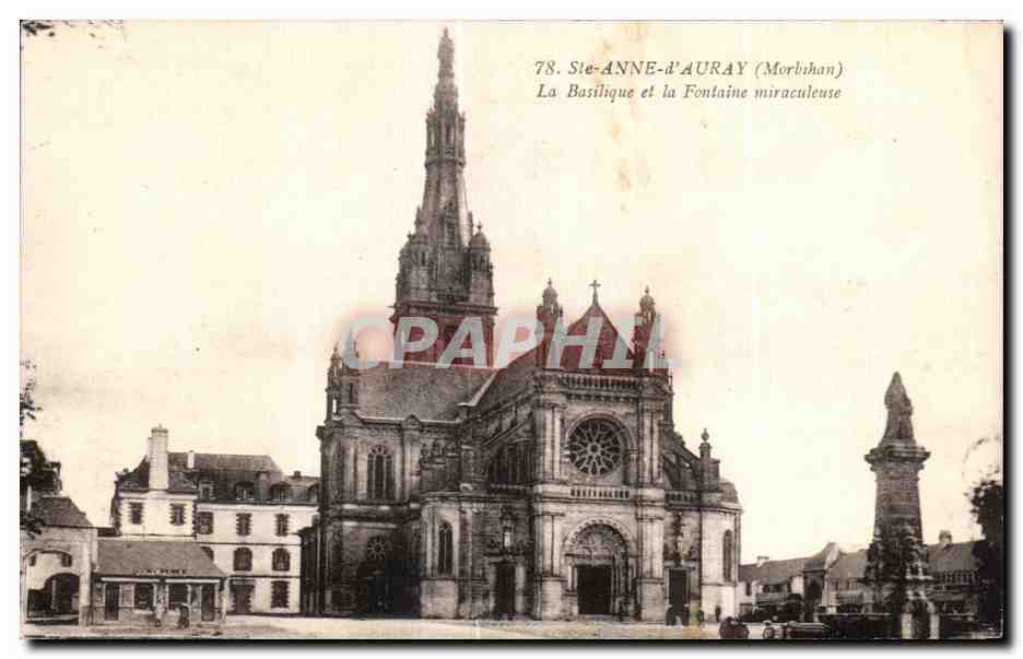 Ste-ANNE-d'AURAY (Morbihan) — La Basilique et la Fontaine miraculeuse — J. Nozair, Nantes