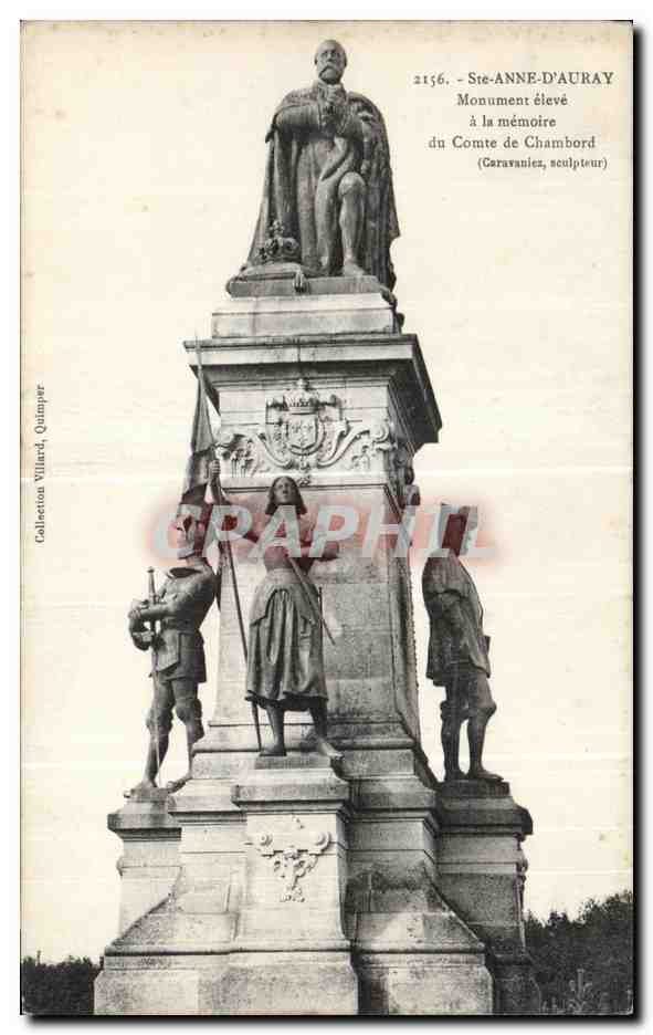 Ste-ANNE-D'AURAY — Monument élevé au Comte de Chambord — Collection Villard, Quimper