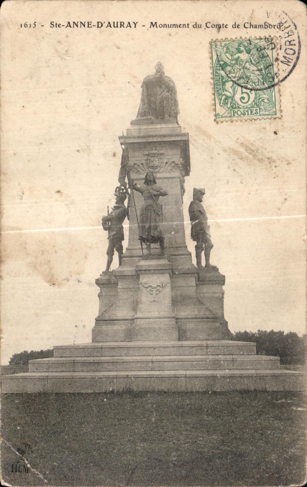 Ste-ANNE-D'AURAY - Monument du Comte de Chambord - éditeur H. M. n°1615