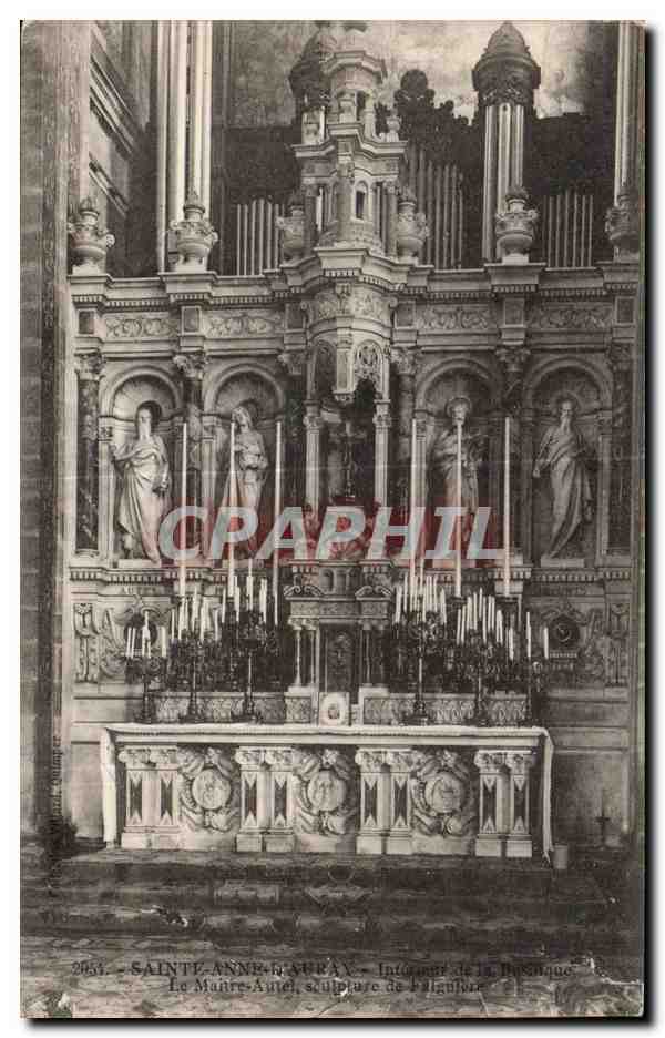 CPA Sainte Anne D Auray Interieur de la Basilique Le Maitre Autel orgue 