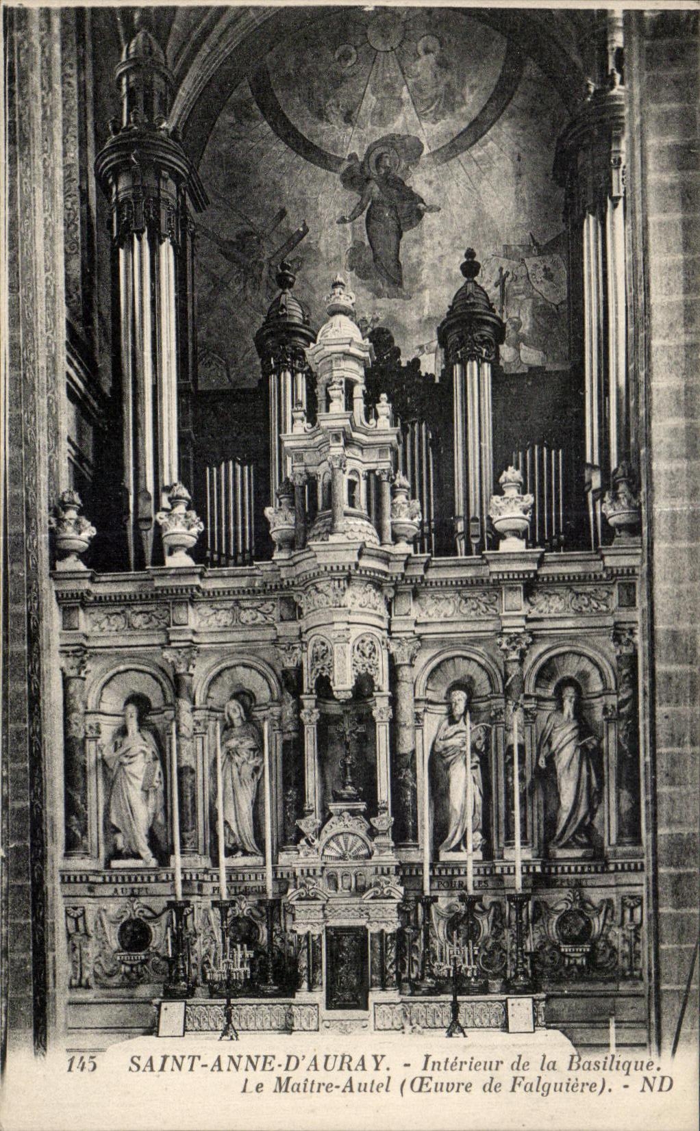 CPA Sainte Anne D Auray Interieur de la Basilique Le Maitre Autel Orgue 