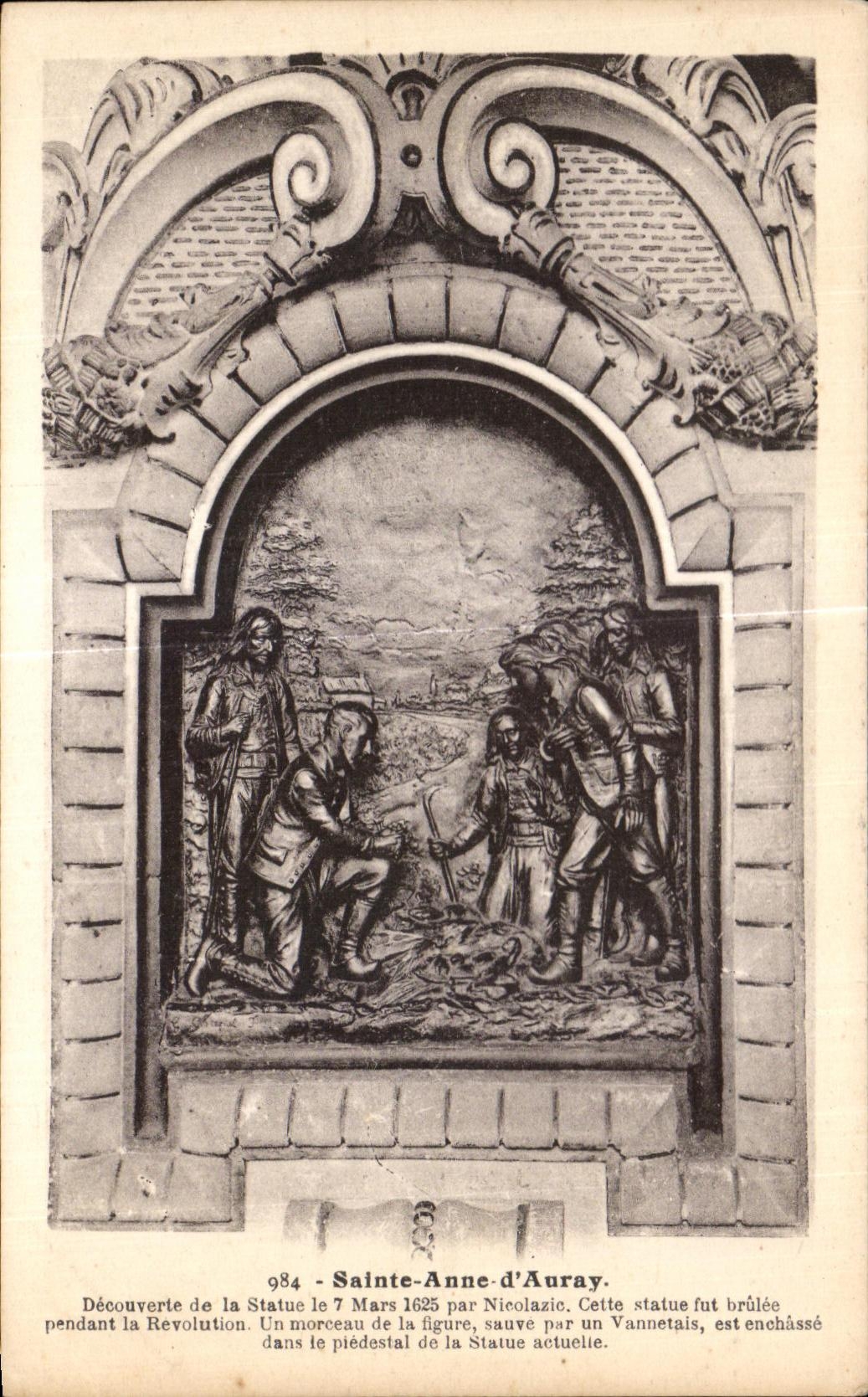CPA Sainte Anne d Auray Decouverte de la Statue par Nicolazic