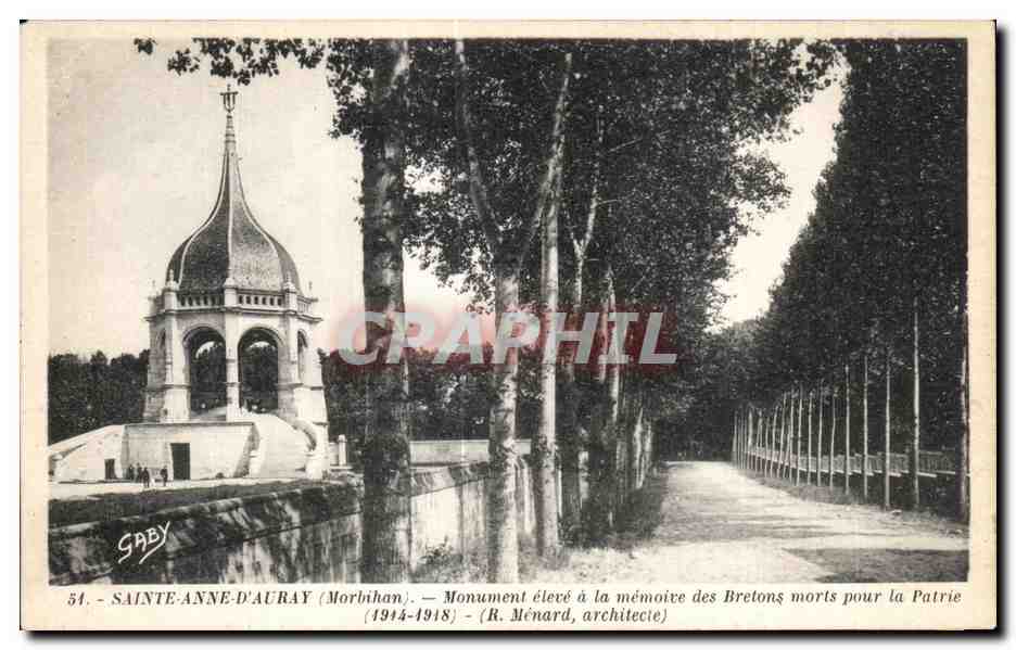 CPA Ste Anne d Auray Monument eleve a la Memoaire des Bretons Morts Pour la Patrie 