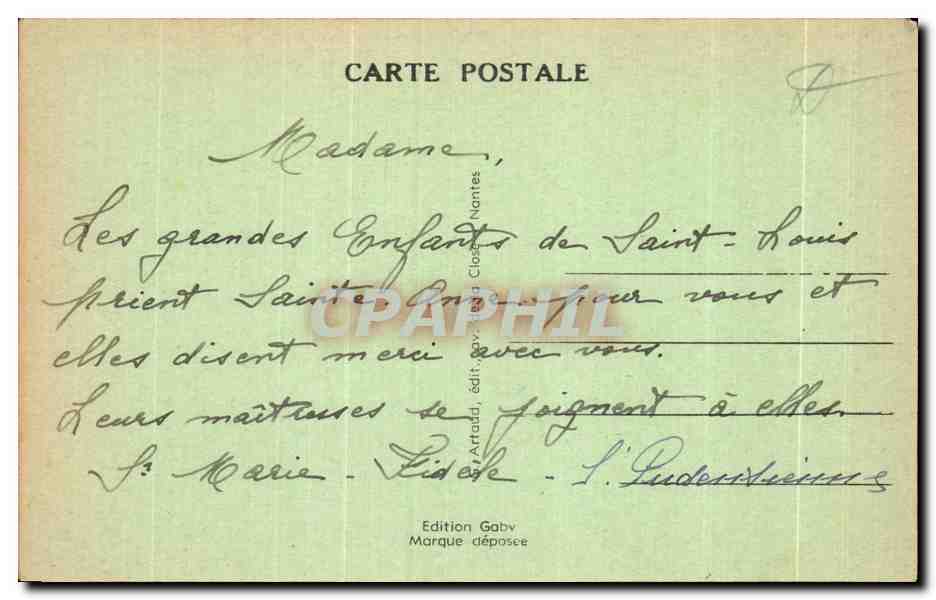 CPA Ste Anne d Auray Monument eleve a la Memoaire des Bretons Morts Pour la Patrie  — Verso