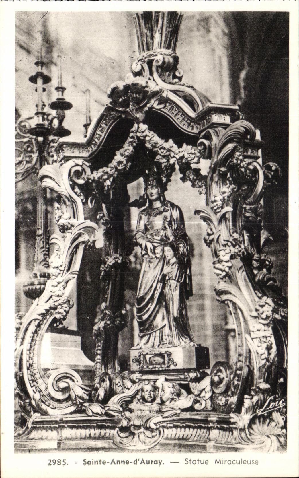 CPA Ste Anne d Auray Statue Miaculeuse