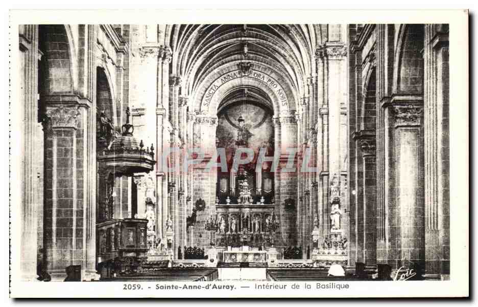 CPA Ste Anne d Auray Interieur de la Basilique orgue 