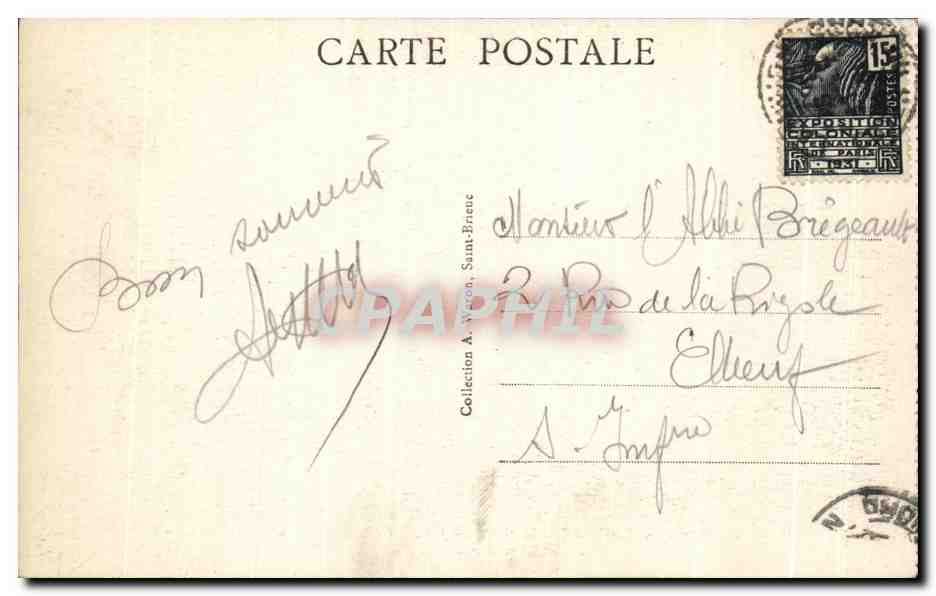 CPA La Bretagne Pittoresque La Chapelle du Yaudet   L embouchure du Leguer — Rückseite