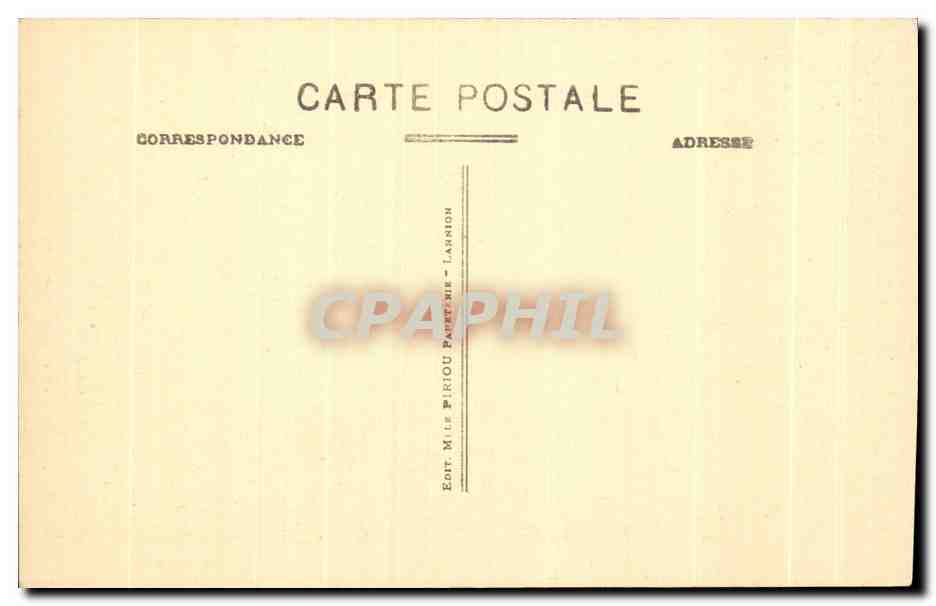 CPA Loguivy les Lannion Fontaine Renaissance en Granit — Back