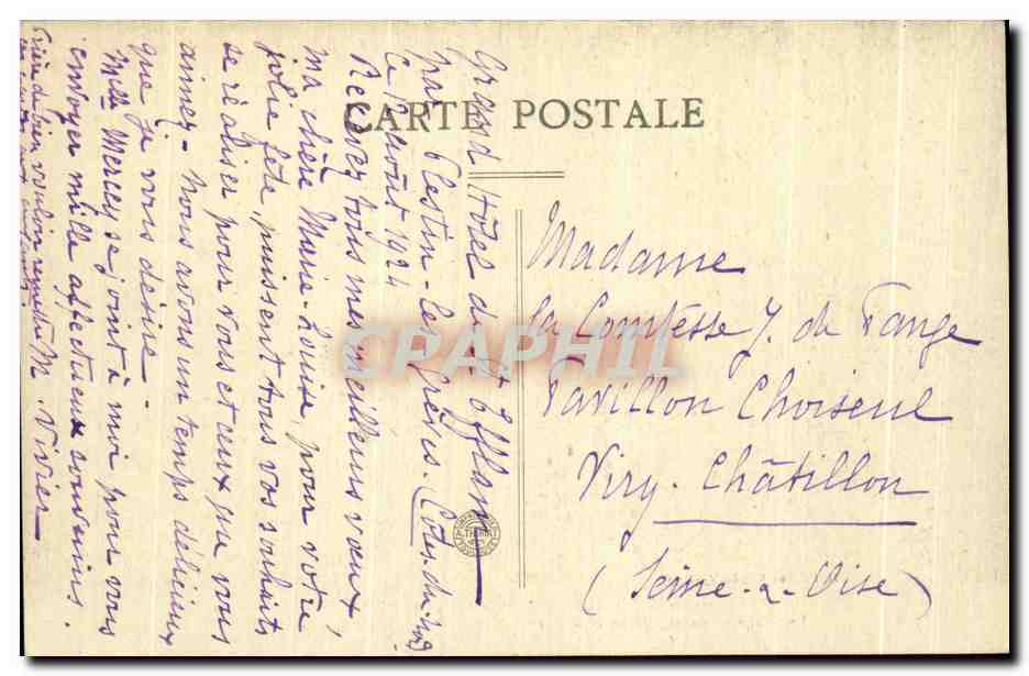 Environs de Plestin-les-Grèves (Côtes-du-Nord) — La Plage de Saint-Efflam et le Grand Rocher à travers les sapins — Éditeur: Delorme-Villedauley, n°56 — Rückseite