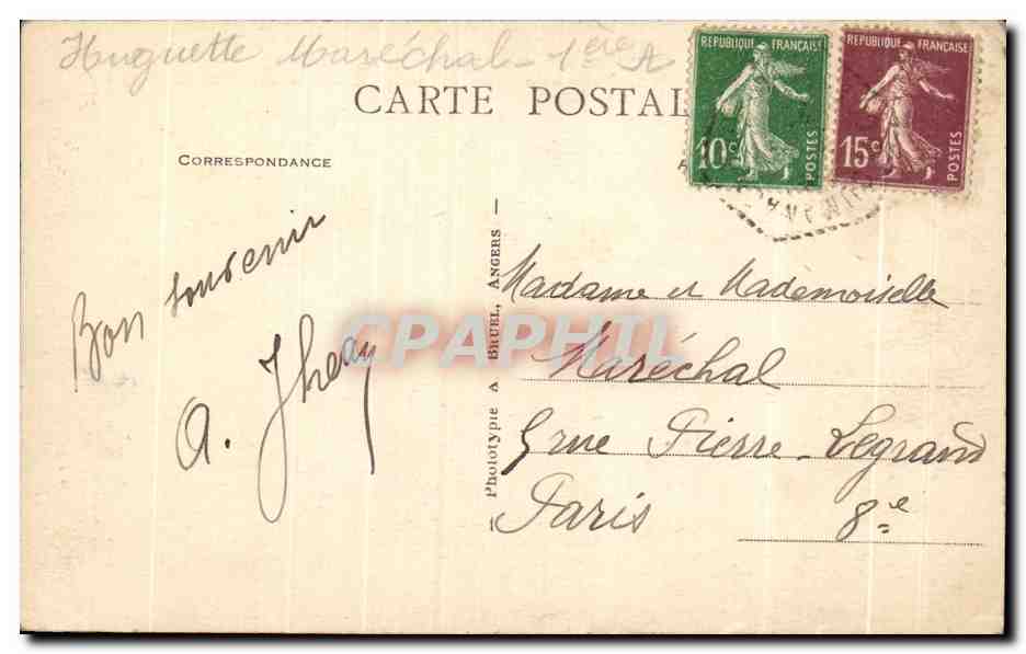Trégastel (C.-du-N.) — La Couronne du roi Grallon — A. B. — Verso