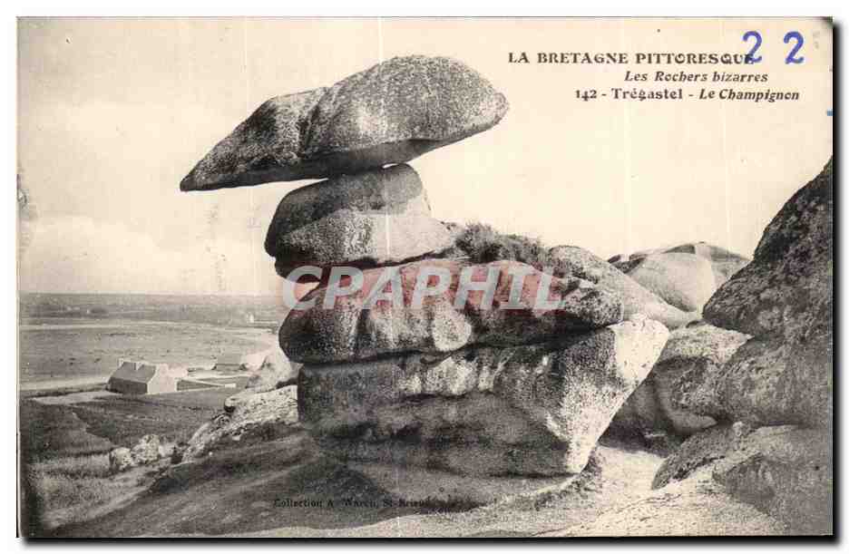 Trégastel - Le Champignon — Les Rochers bizarres — Collection A. Waren, St-Brieuc