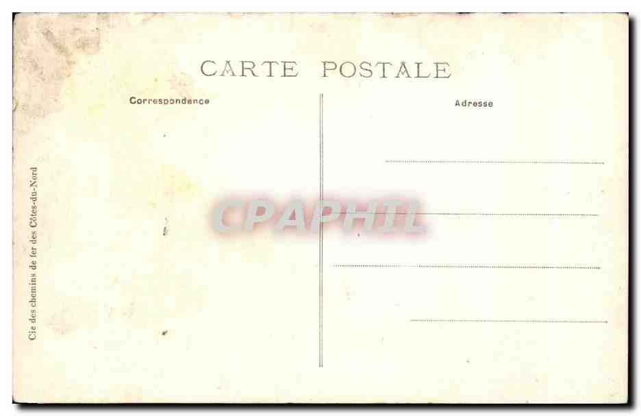 CPA La Cote De Granit Rose Le Port Blanc Vue generale — Rückseite