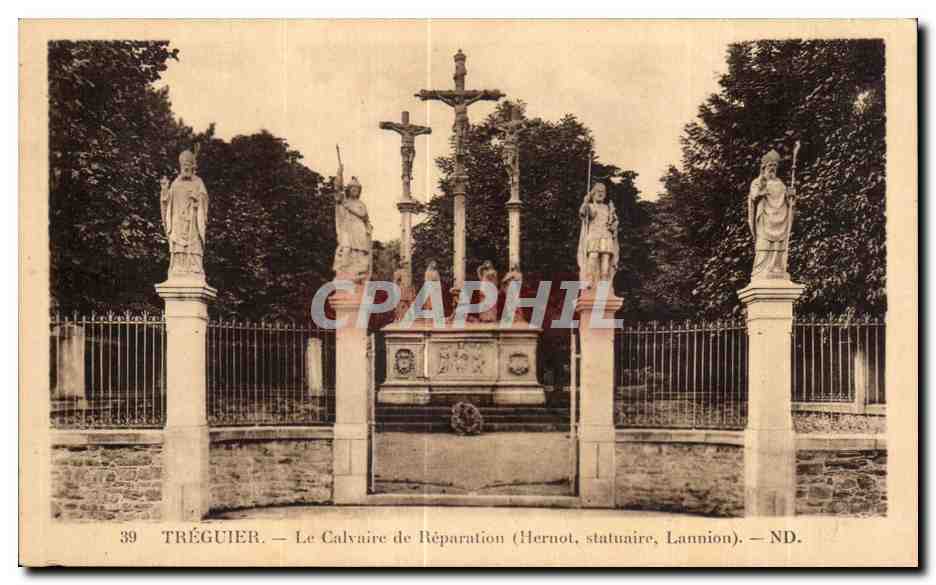 Tréguier — Le Calvaire de Réparation (Hernot, statuaire, Lannion) — ND.