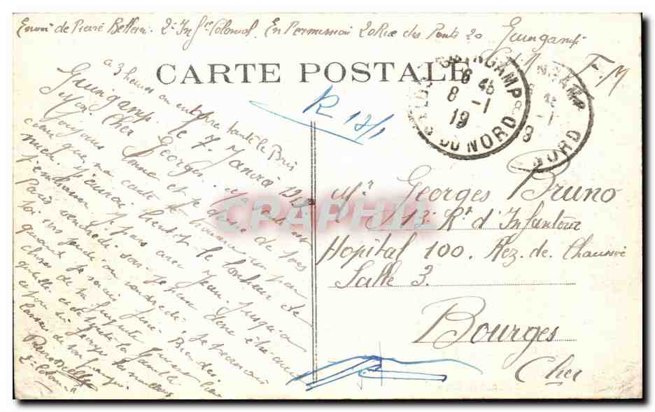 Guingamp (C.-du-N.) — Le Nouvel Hôpital Civil et Militaire — Le Berre, éditeur — Verso