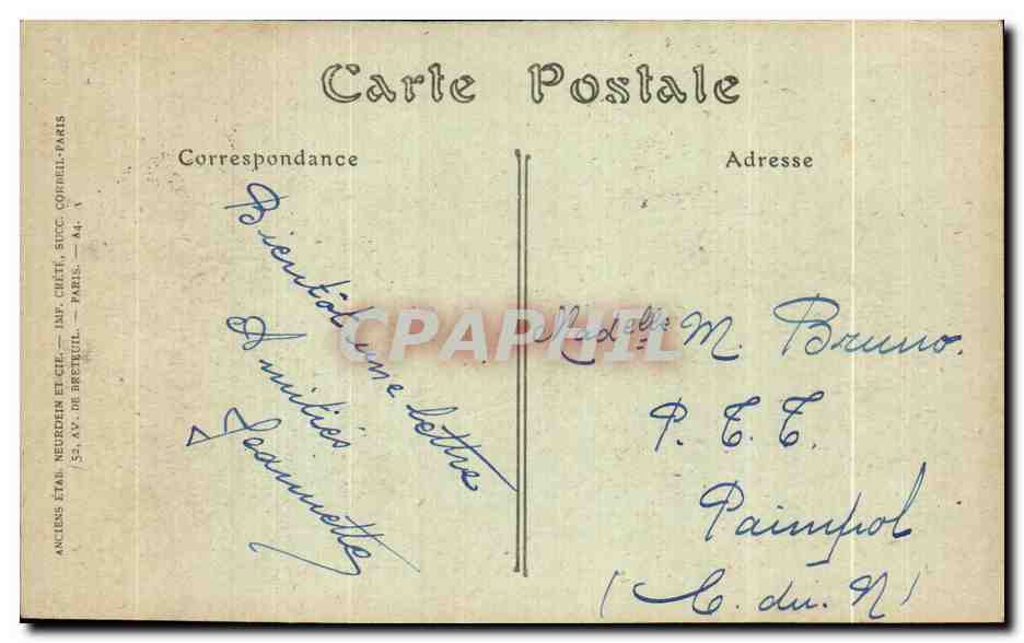CPA Chateaulin L Aulne et la Montagne du Chateau — Rückseite