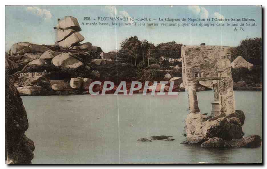 PLOUMANACH (C.-du-N.) — Le Chapeau de Napoléon et l'Oratoire Saint-Guirec — Phototype A. Brulet