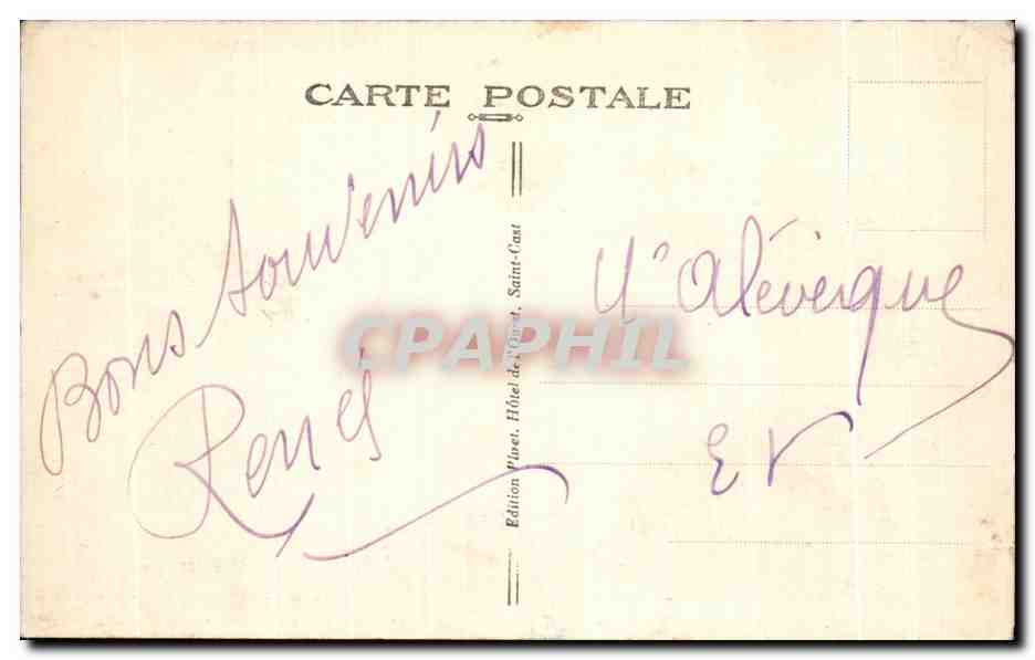 Saint-Cast (C.-du-N.) — Un coin de la plage vu de la Corniche du Petit Port — Édition Piolet, Saint-Cast — Rückseite