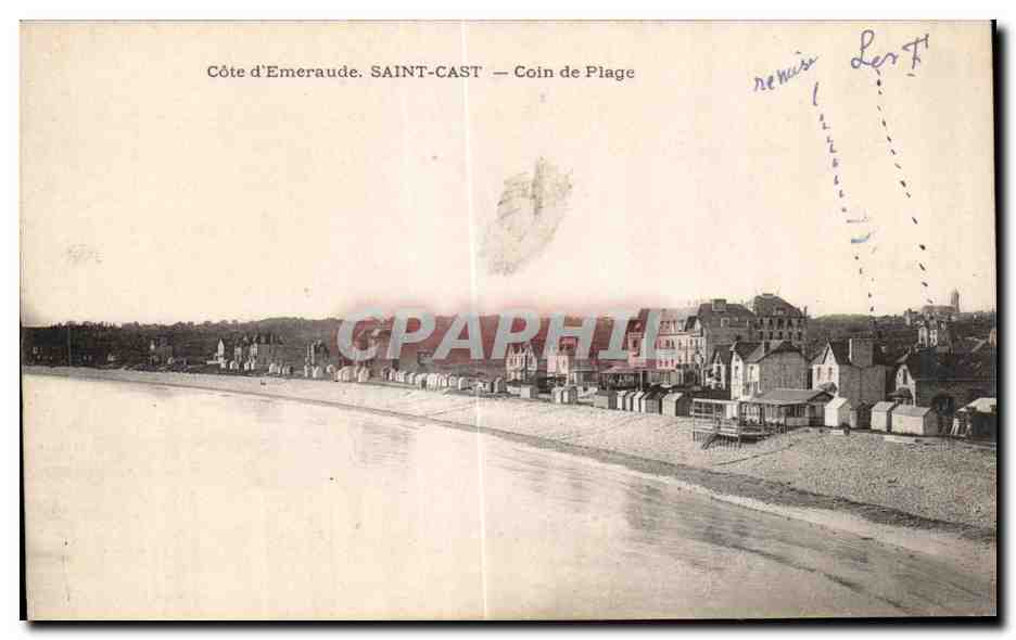 CPA Cote d Emeraude Saint Cast Coin de Plage