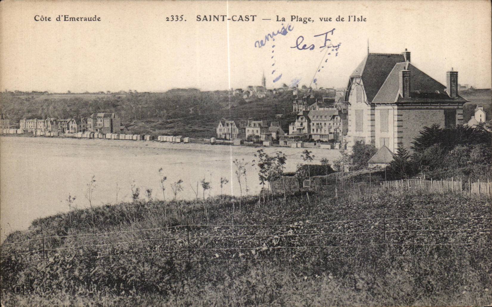 Saint-Cast — La Plage, vue de l'Isle — Côte d'Emeraude, n°2335