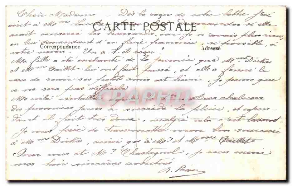 CPA Saint Cast Colonne en granit  — Rückseite