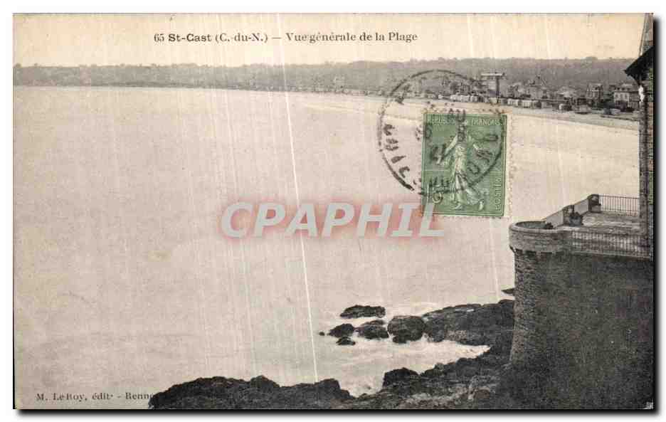 St-Cast (C.-du-N.) — Vue générale de la Plage — M. Le Roy, éditeur, Rennes