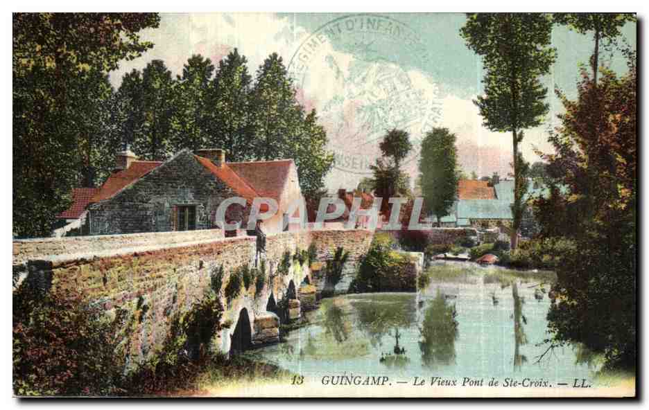 CPA Guingamp Le Vieux pont de ste Croix