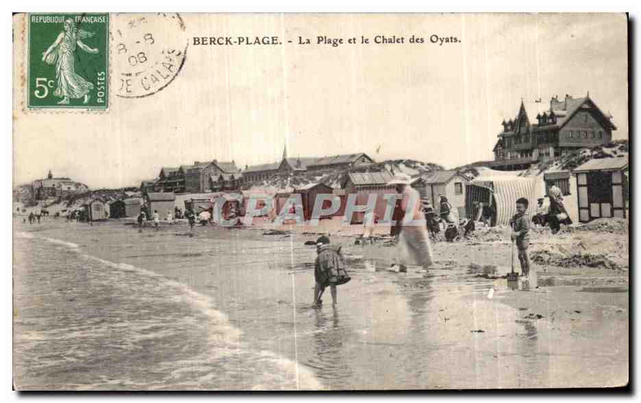 CPA Berck Plage La Plage et le Chalet des Oyats