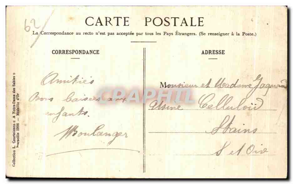 CPA Berck Plage La Plage et le Chalet des Oyats — Rückseite